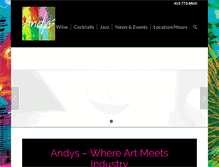 Tablet Screenshot of andyswinebar.com